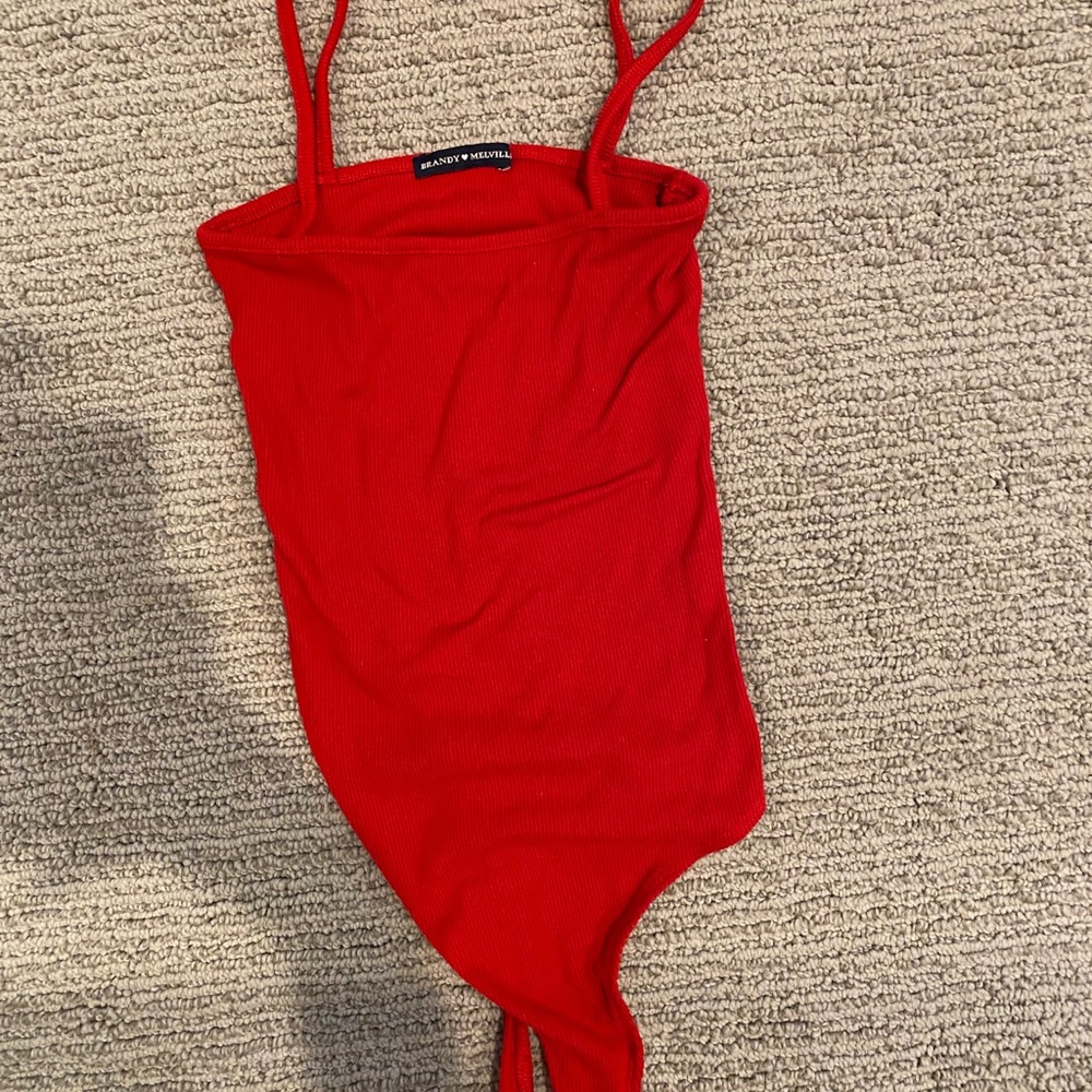 red brandy bodysuit